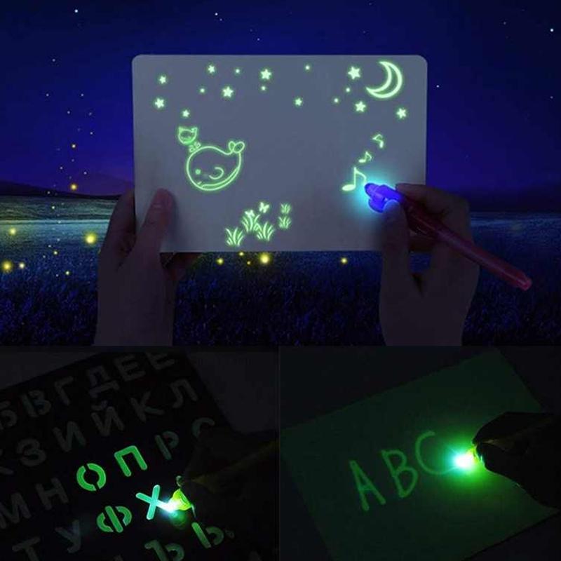Draw With Light Kids' Learning Tablet Magic Drawing Board Toys & Games - DailySale
