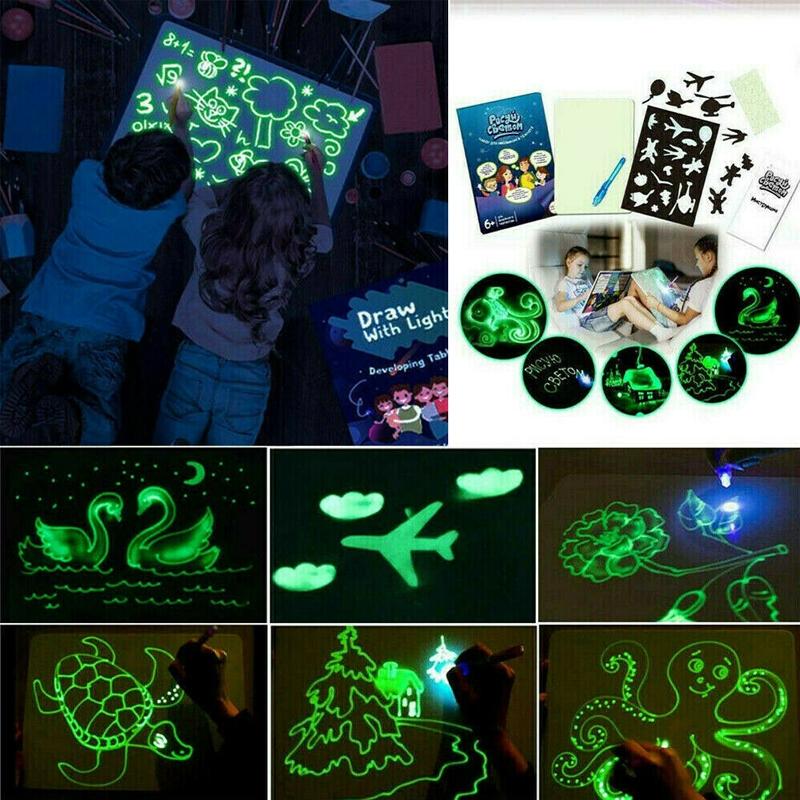 Draw With Light Kids' Learning Tablet Magic Drawing Board Toys & Games - DailySale