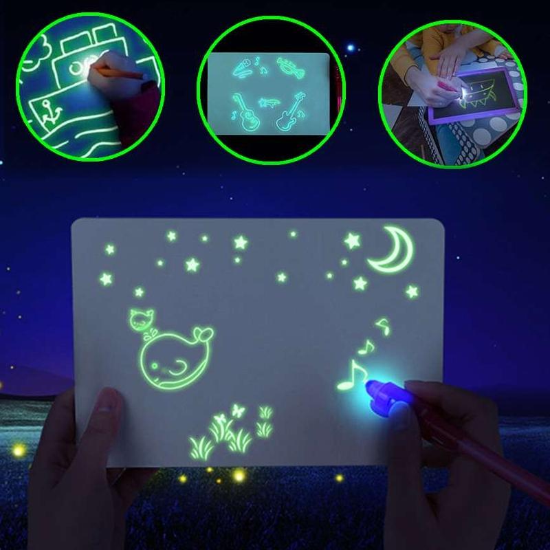 Draw With Light Kids' Learning Tablet Magic Drawing Board Toys & Games - DailySale