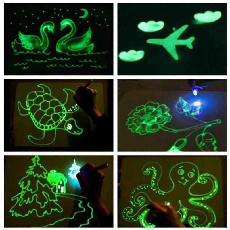 Draw With Light Kids' Learning Tablet Magic Drawing Board Toys & Games - DailySale