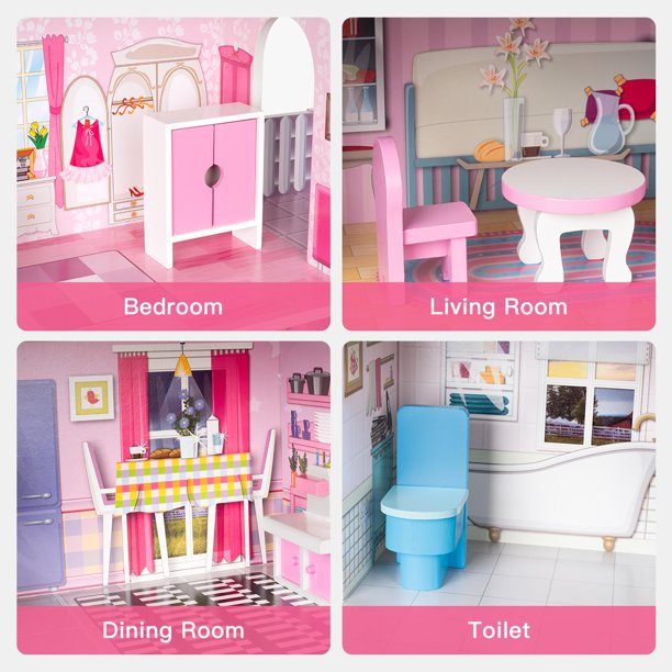 Dreamy Classic Dollhouse Toys & Games - DailySale