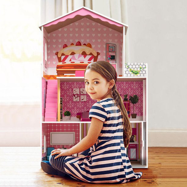 Dreamy Wooden Dollhouse Toys & Games - DailySale