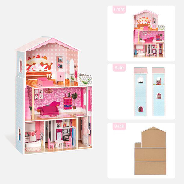 Dreamy Wooden Dollhouse Toys & Games - DailySale