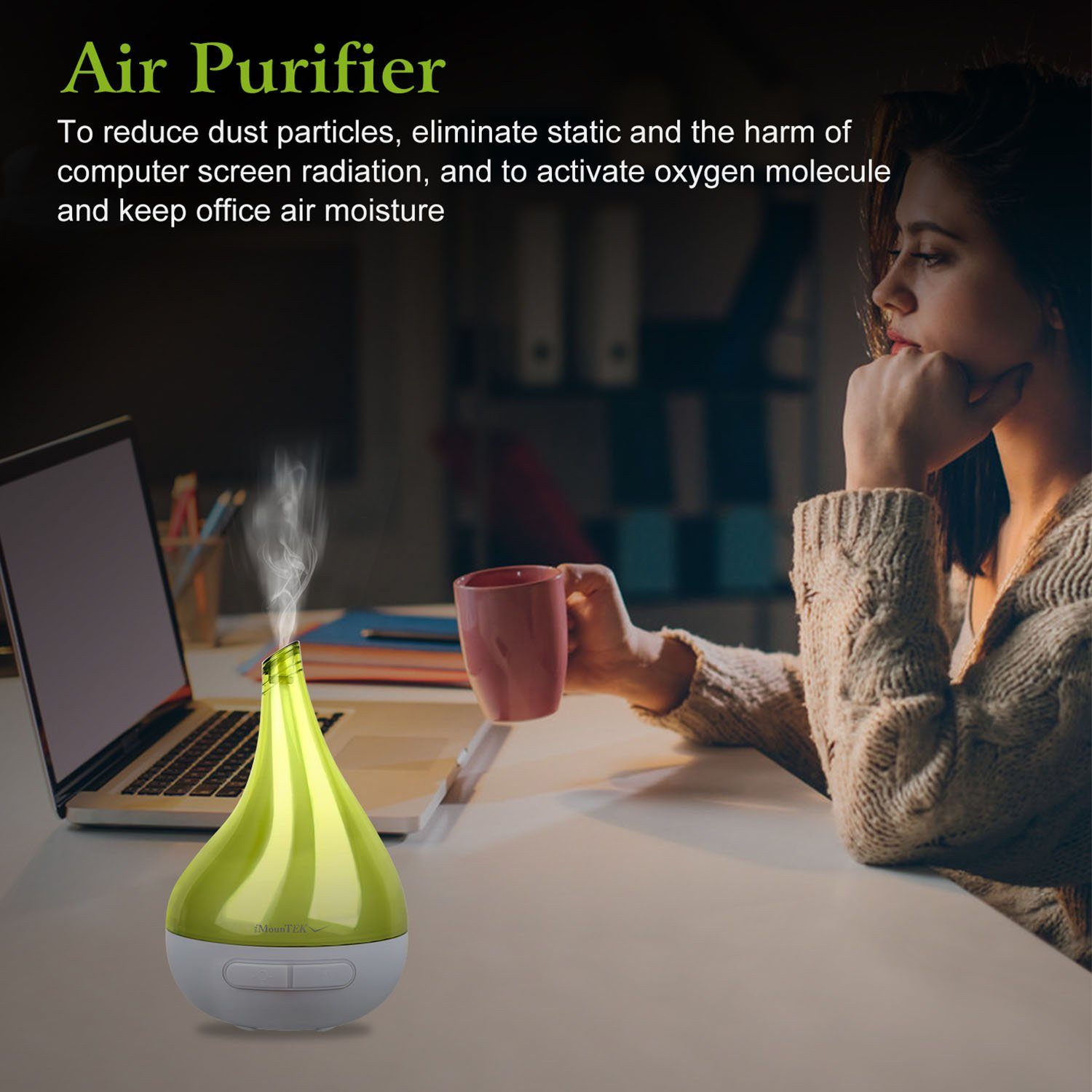 Drop-Shaped Cool Mist Humidifier Wellness - DailySale