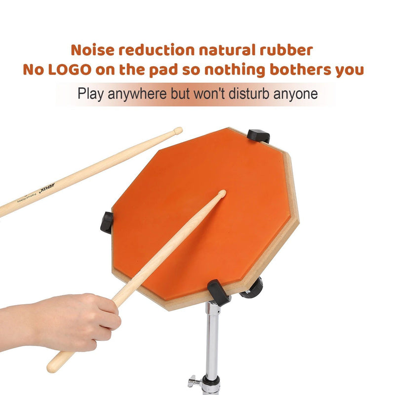 Drum Practice Pads with 3 Pairs of Drum Sticks and Adjustable Snare Drum Stand Headphones & Audio - DailySale