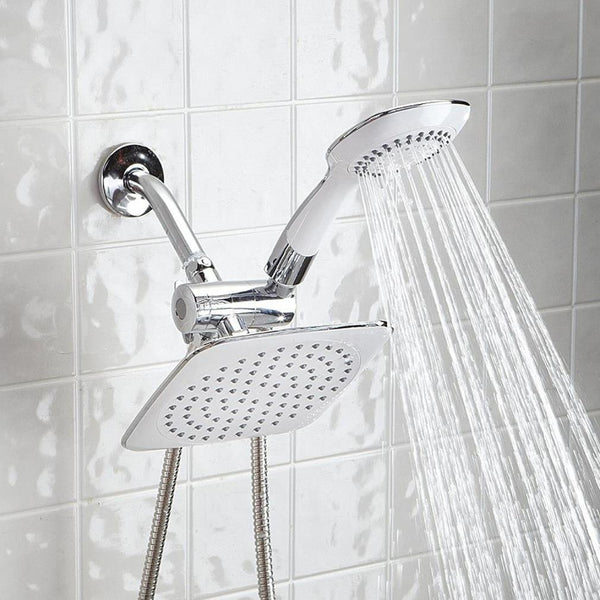 Dual-head Shower Massager with Rainfall Home Essentials - DailySale