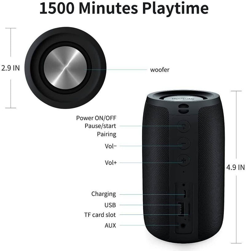 Dual Pairing Bluetooth 5.0 Speaker Speakers - DailySale