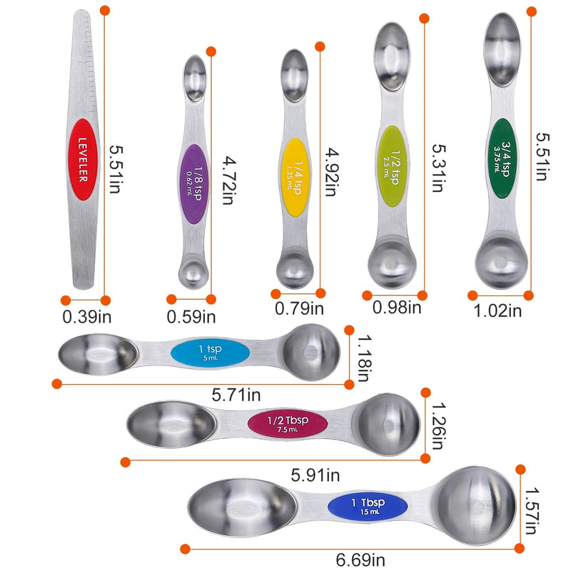 Dual Sided Magnetic Measuring Spoons Kitchen Tools & Gadgets - DailySale