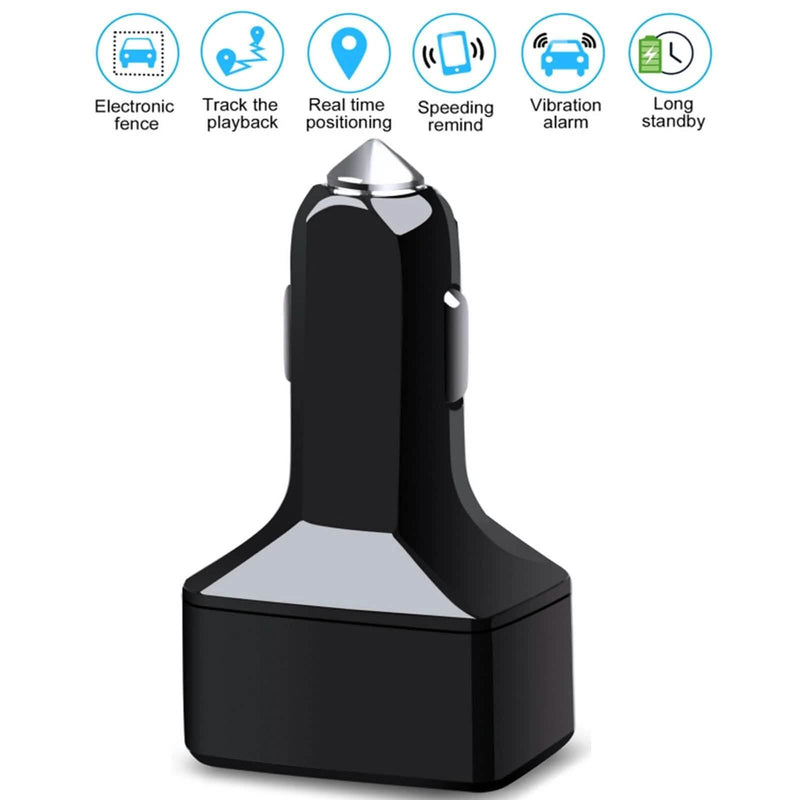 Dual USB Car Charge GPS Tracker GSM SIM Realtime GPRS Vehicle Tracking Security Automotive - DailySale