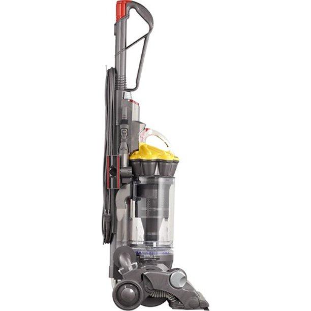 Side view of yellow Dyson DC33 Multi-Floor Bagless Upright Vacuum Cleaner (Refurbished), available at Dailysale