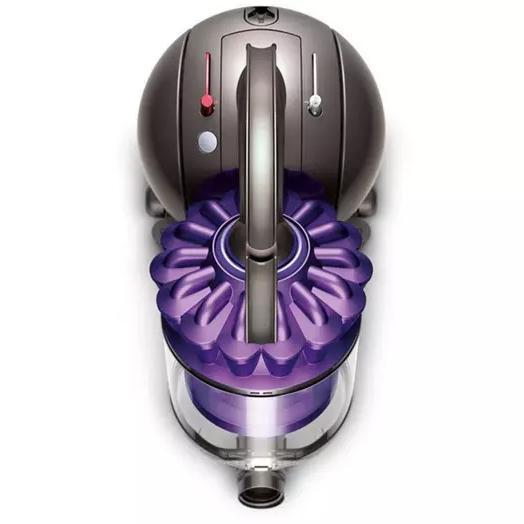 Top angle of a purple Dyson DC39 Animal Canister Vacuum Cleaner (Refurbished)