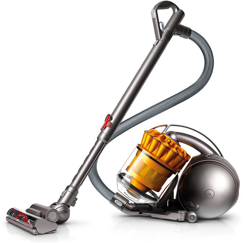 Dyson DC39 Animal Canister Vacuum Cleaner (Refurbished) on display standing on a floor surface in "vacuum" position