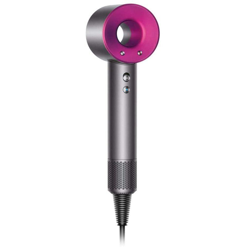3/4 view of Dyson Supersonic Hair Dryer (Refurbished) in fucsia at dailysale