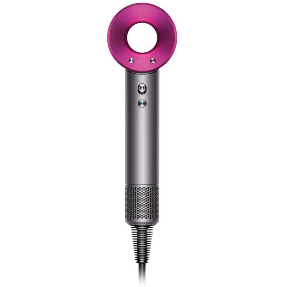 Front view of Dyson Supersonic Hair Dryer (Refurbished) in fucsia at dailysale