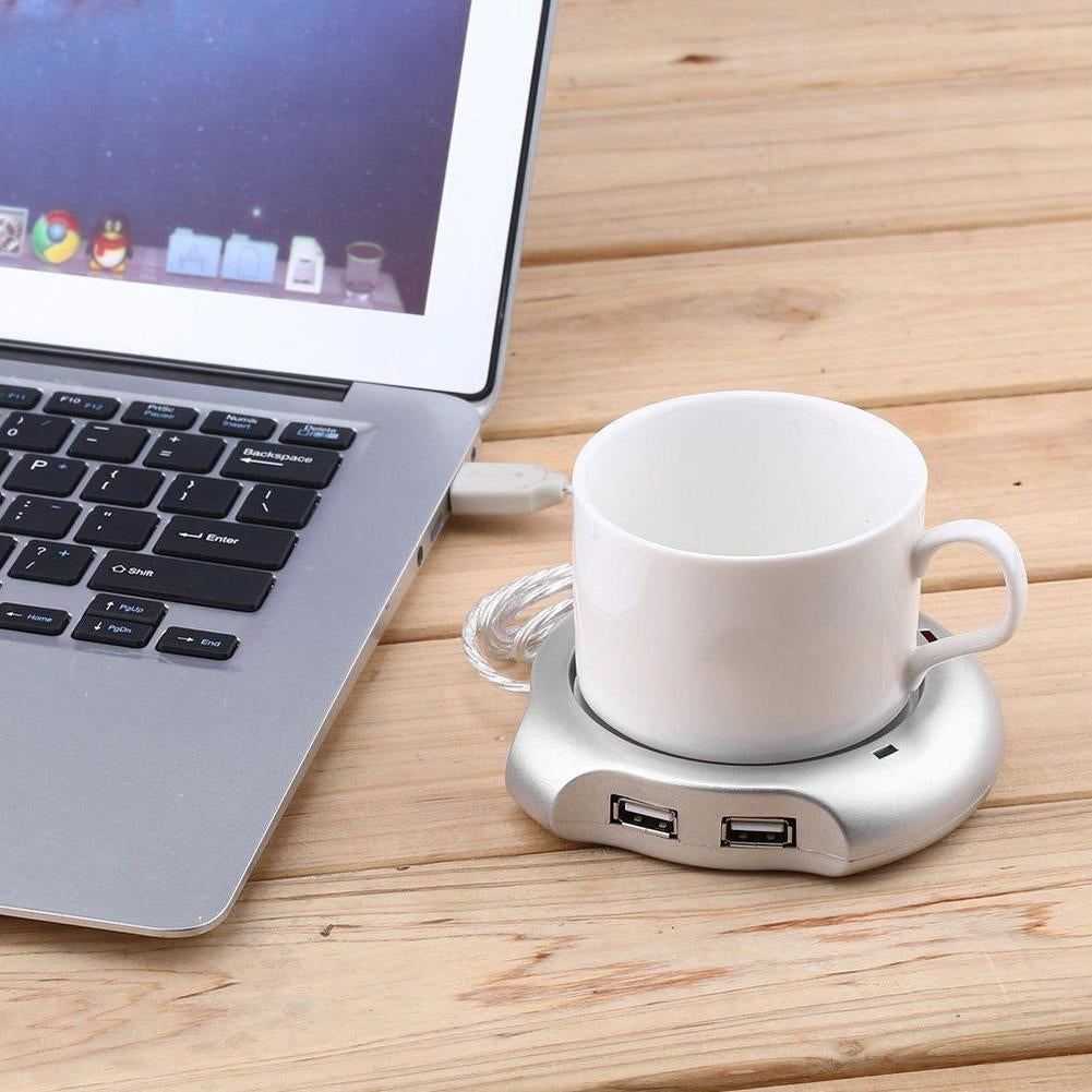 USB Drink Warmer with 4-port USB Hub