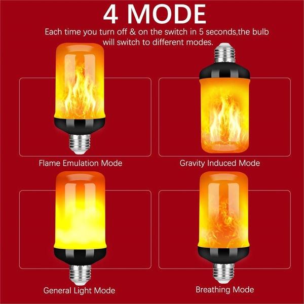 E27 LED Flame Effect Light Bulb Indoor Lighting - DailySale