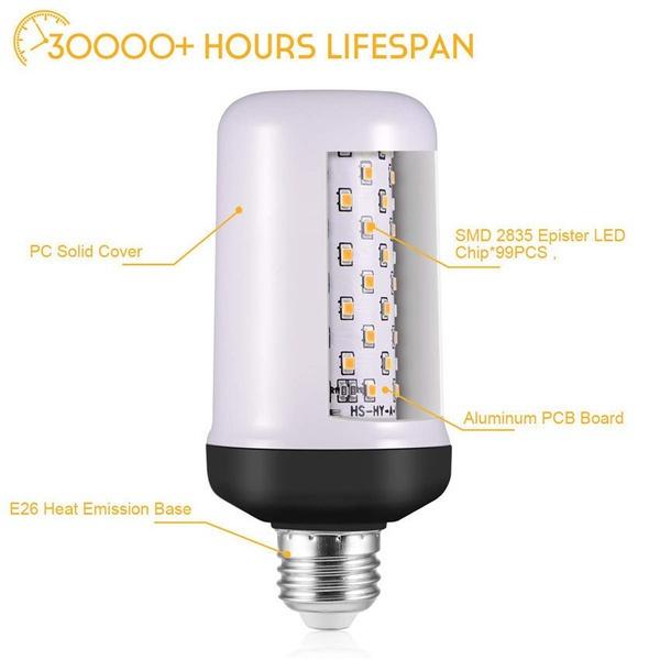 E27 LED Flame Effect Light Bulb Indoor Lighting - DailySale