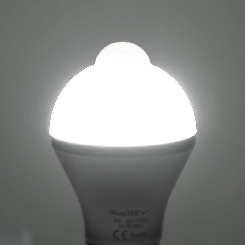 E27 Motion Sensor Light Bulb 1000LM 6500K Dust to Dawn Automatic Outdoor Lighting - DailySale