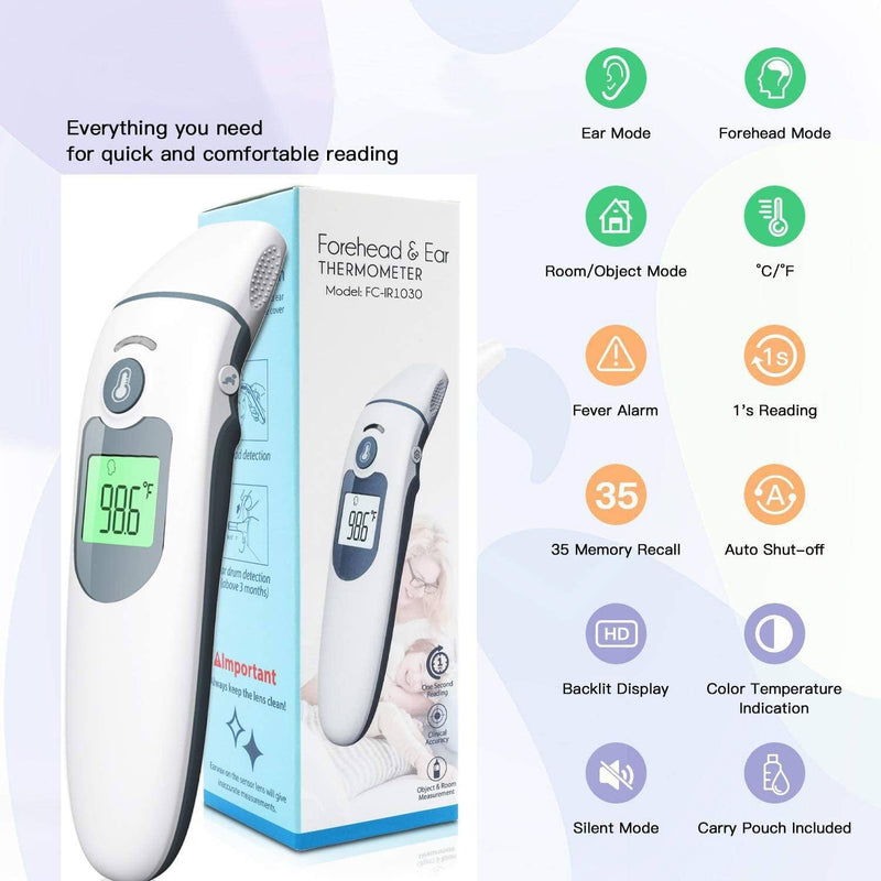 Ear Forehead Digital Infrared Thermometer - FC-IR1030 Wellness & Fitness - DailySale