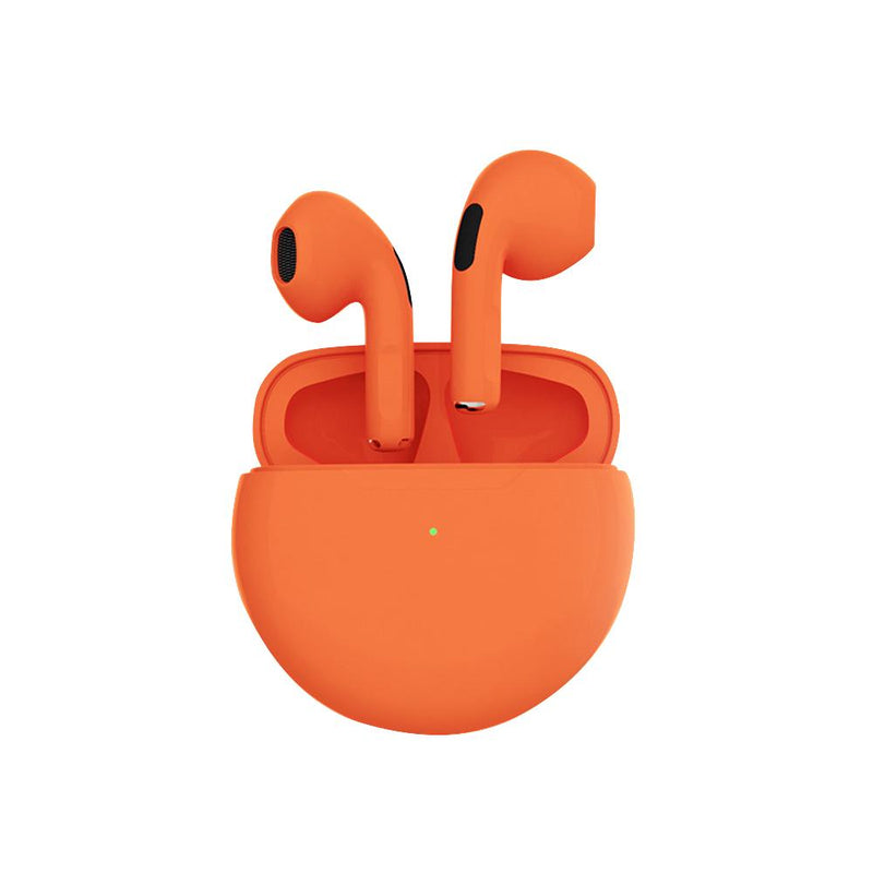 Earphones With Round Charging Case Headphones & Audio Orange - DailySale