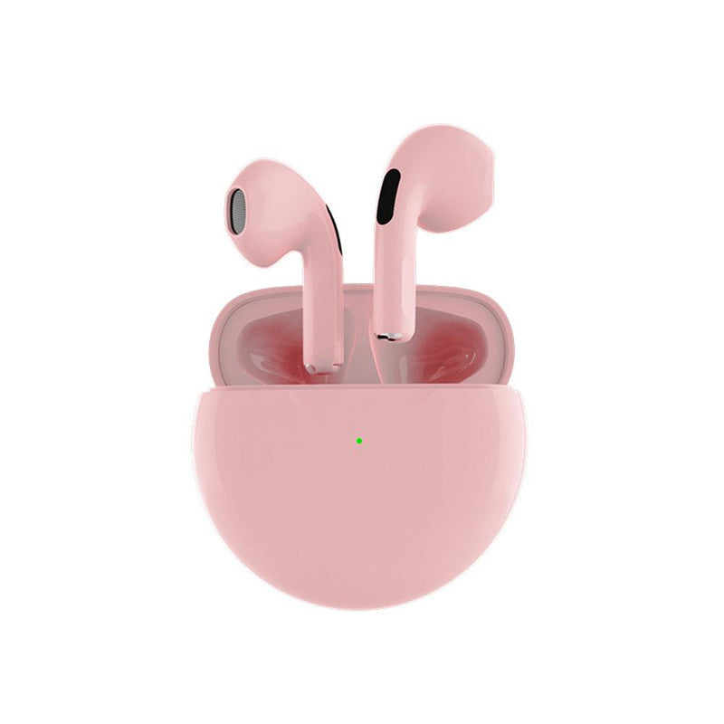 Earphones With Round Charging Case Headphones & Audio Pink - DailySale