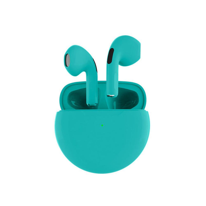 Earphones With Round Charging Case Headphones & Audio Turquoise - DailySale