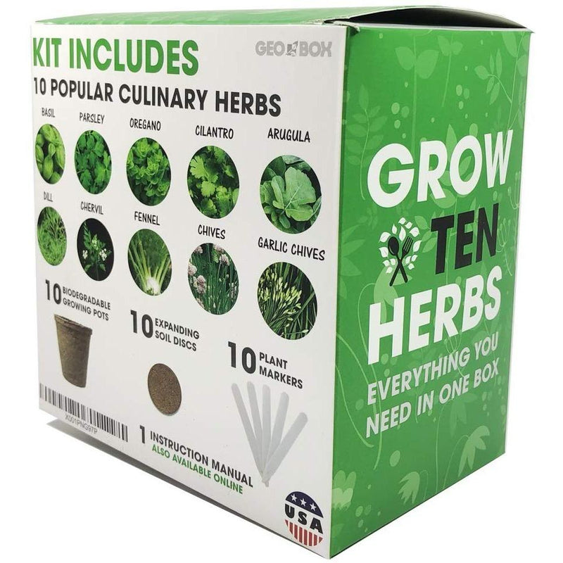 Easily Grow 10 Culinary Herb Garden Kit Kitchen Essentials - DailySale