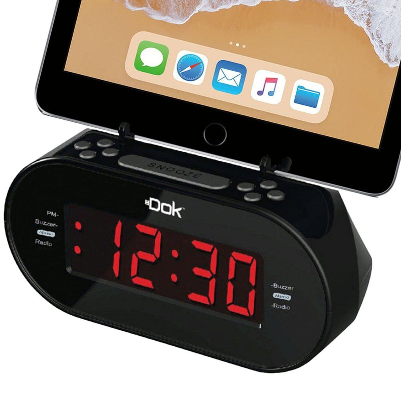 Easy Dok Alarm Clock with Universal Smart Phone Cradle Home Essentials - DailySale