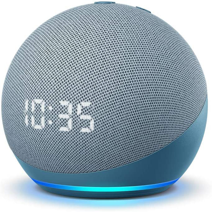 Echo Dot 4th Gen Smart speaker with clock and Alexa Speakers Blue - DailySale