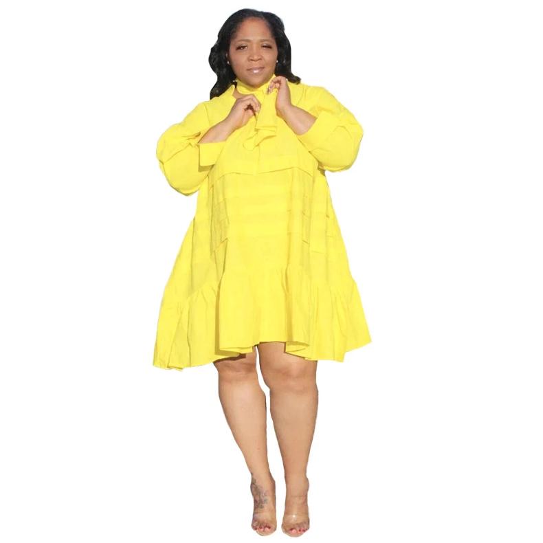Echoine Women's Oversized Loose Ladies Midi Dress Women's Clothing Yellow L - DailySale