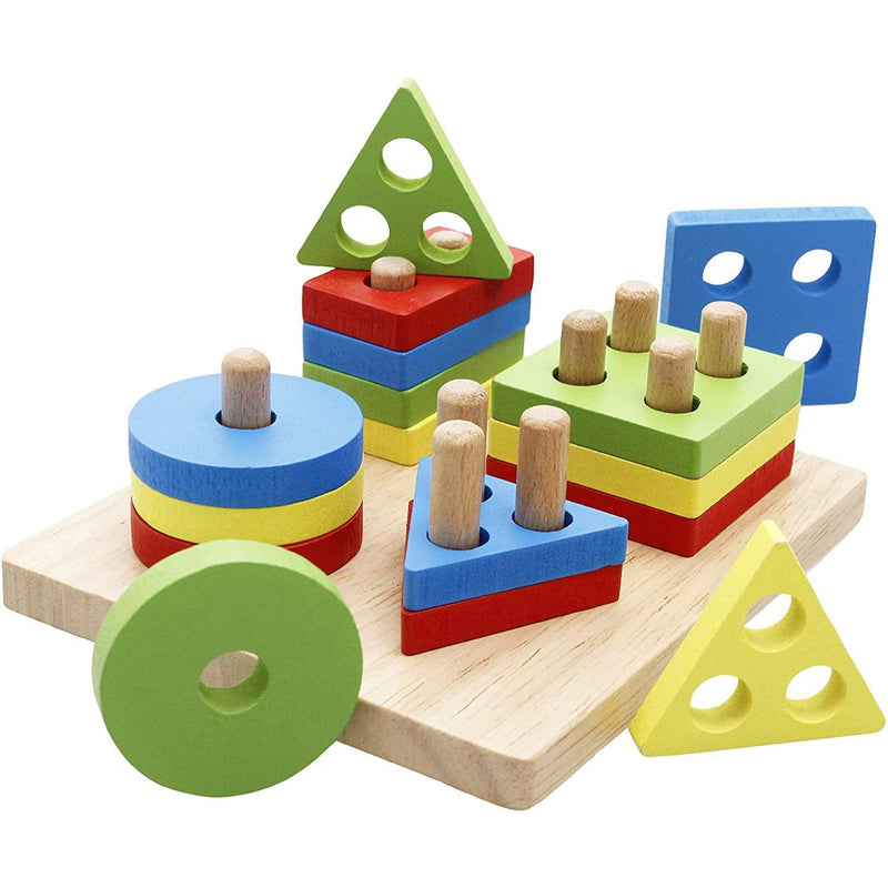 Educational Toys Wooden Shapes Sorter Toys & Games - DailySale