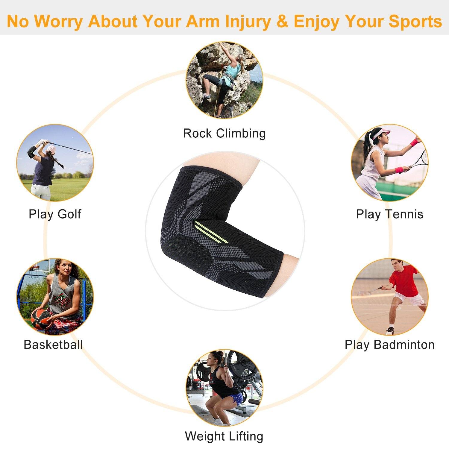 Elbow Support Brace Compression Wellness - DailySale