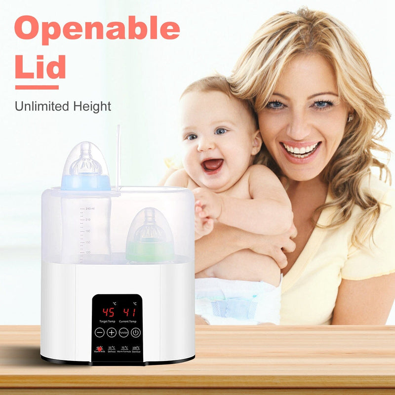 Electric Baby Milk Bottle Warmer Fit with 4 Heating Modes Adjustable Temperature Display Screen Baby - DailySale