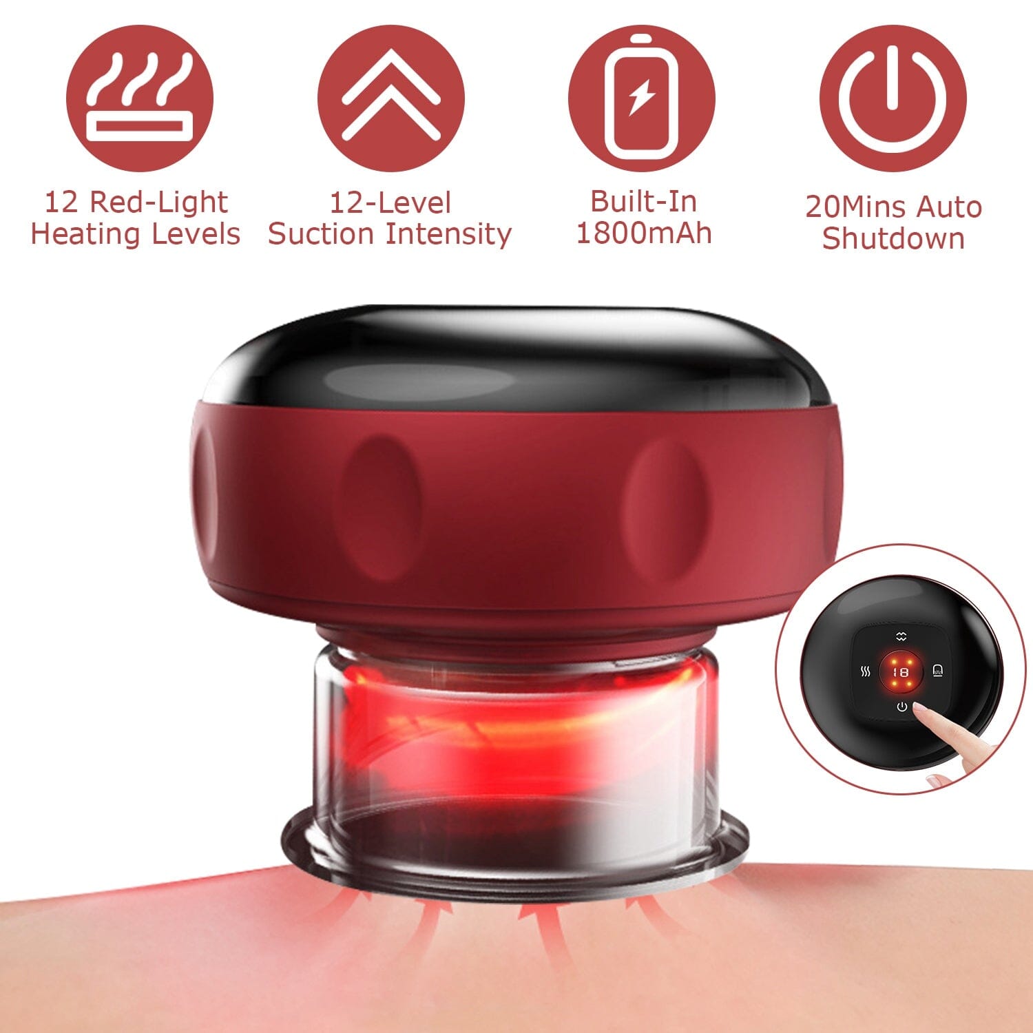 Electric Back Scraping Machine Vacuum Therapy Cupping Device Wellness - DailySale