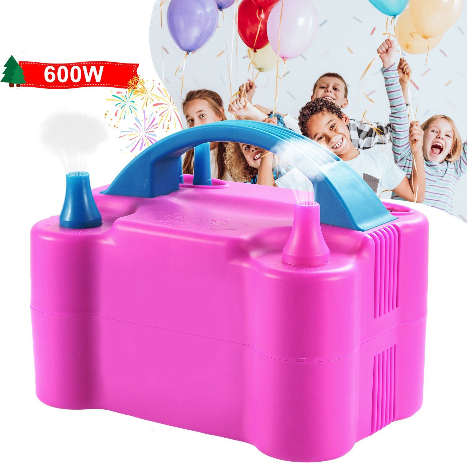 Electric Balloon Pump 600W Balloon Blower Inflator Dual Nozzle Everything Else - DailySale