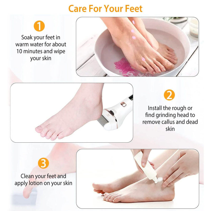 Electric Callus Remover USB Rechargeable Foot Scrubber Beauty & Personal Care - DailySale