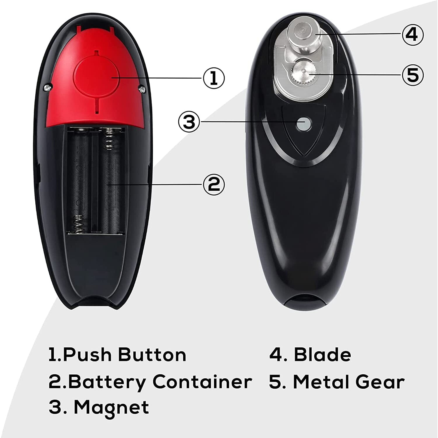 Electric Can Opener, Battery-Operated Can Opener, Smooth Edge, Hassle