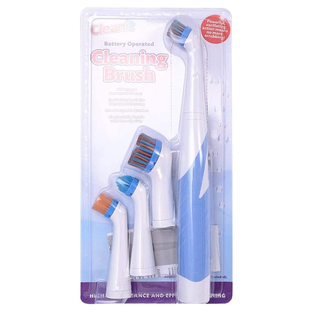 Electric Cleaning Brush with Household All Purpose 4 Brush Heads Household Appliances - DailySale