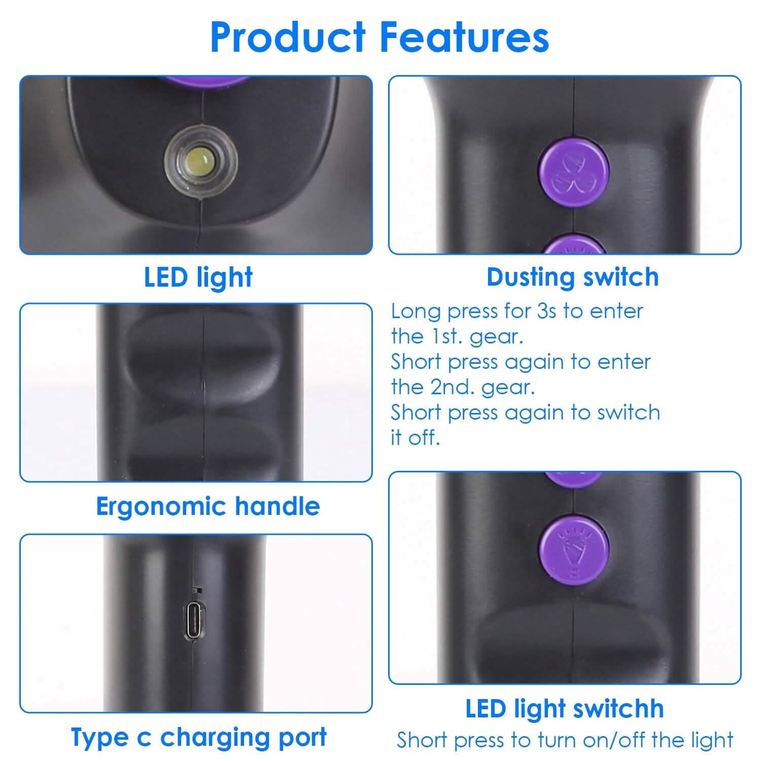 Electric Cordless Air Duster Blower Compressed Air Duster Computer Accessories - DailySale