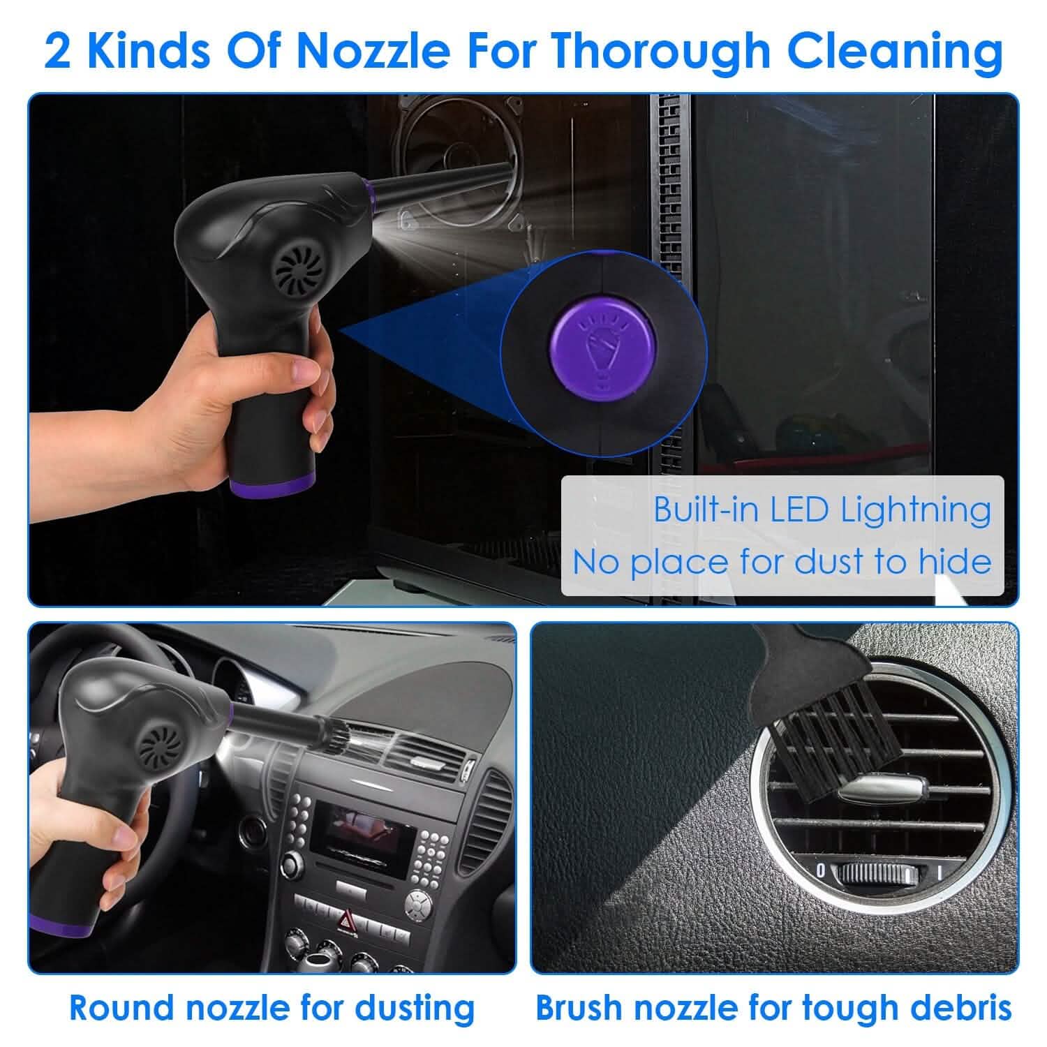 Electric Cordless Air Duster Blower Compressed Air Duster Computer Accessories - DailySale