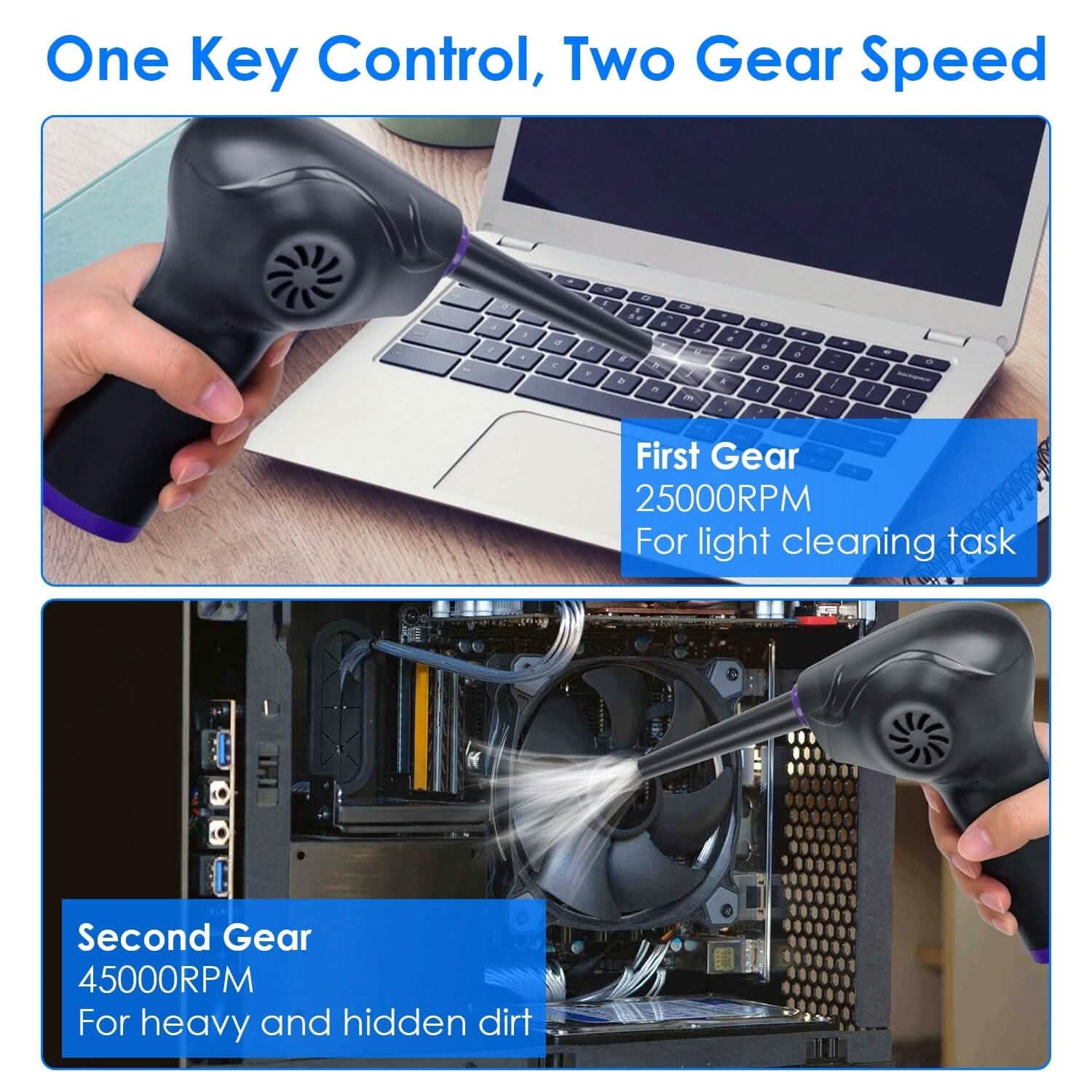 Electric Cordless Air Duster Blower Compressed Air Duster Computer Accessories - DailySale