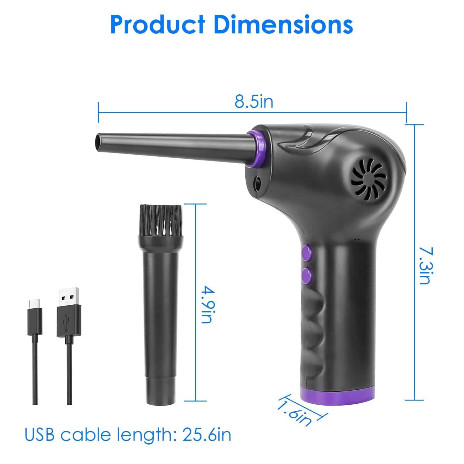 Electric Cordless Air Duster Blower Compressed Air Duster Computer Accessories - DailySale