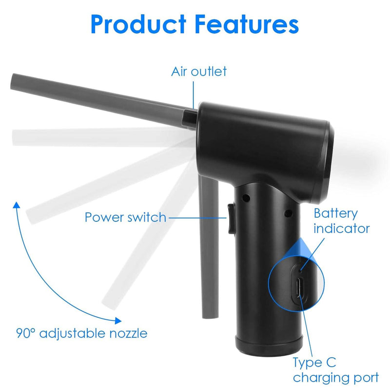 Electric Cordless Air Duster Blower for Computer Keyboard Computer Accessories - DailySale