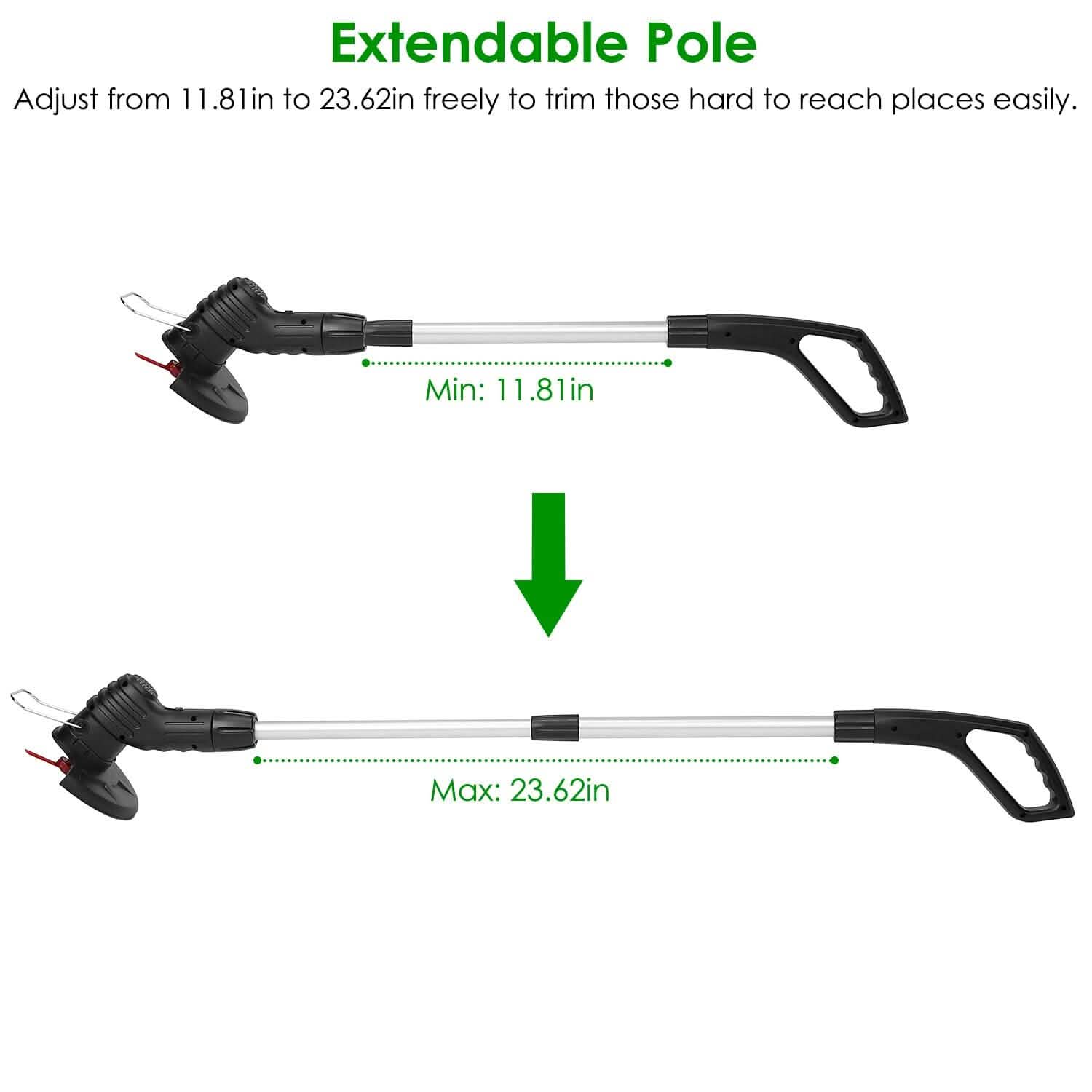 Electric Cordless Grass Trimmer Garden & Patio - DailySale