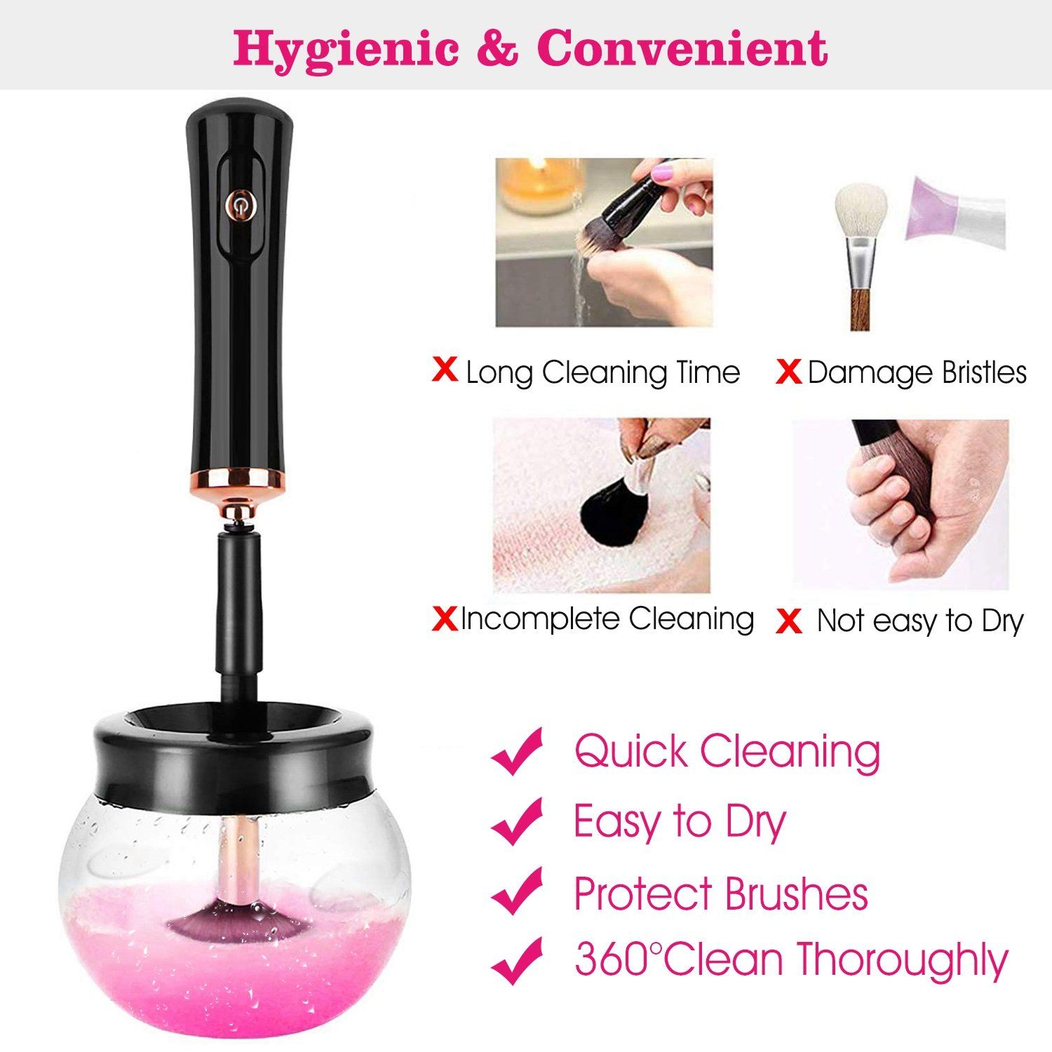 Electric Cosmetic Makeup Brush Cleaner Dryer Beauty & Personal Care - DailySale