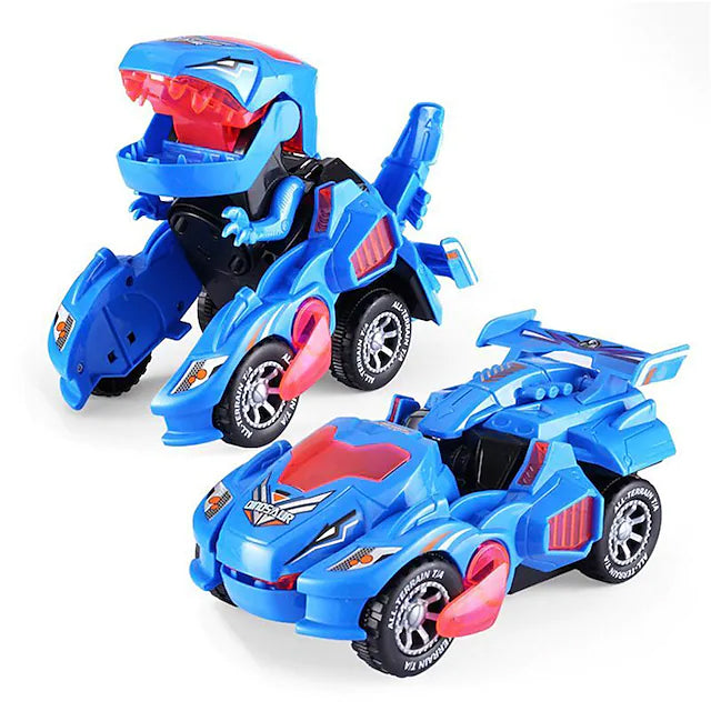 Electric Dinosaur Non Remote Control Morphing Vehicle Toy Toys & Games Blue - DailySale