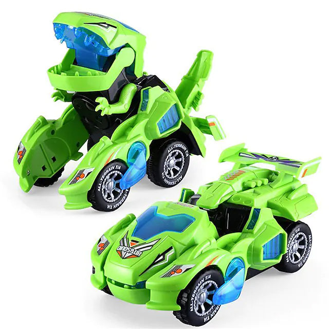 Electric Dinosaur Non Remote Control Morphing Vehicle Toy Toys & Games Green - DailySale