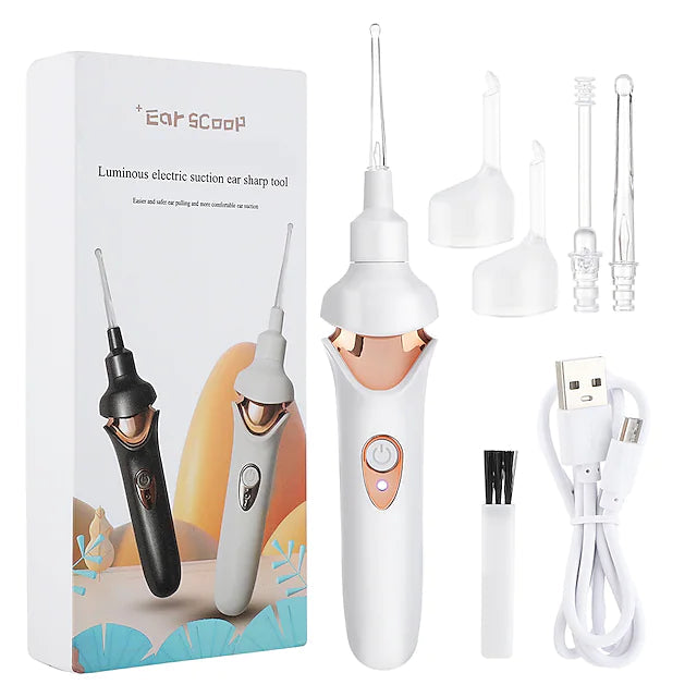 Electric Ear Cordless Safe Vibration Painless Vacuum Ear Wax Pick Cleaner Remover Spiral Beauty & Personal Care - DailySale