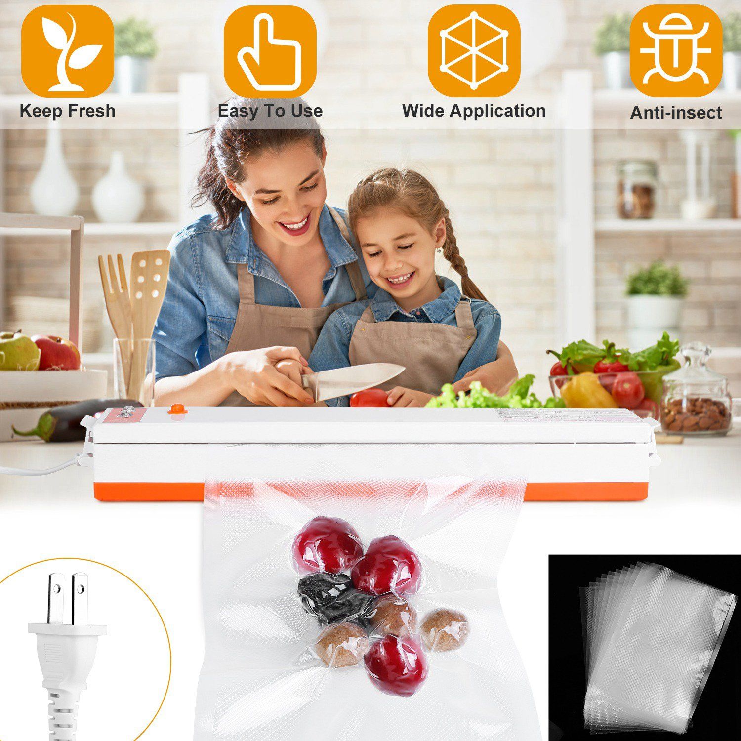 Electric Food Vacuum Sealer Machine Kitchen & Dining - DailySale