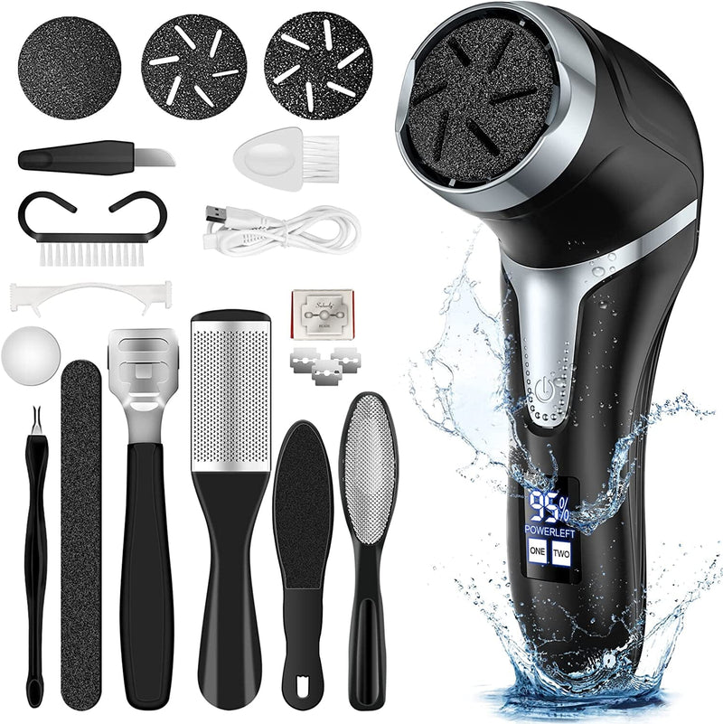 Electric Foot Callus Remover with Vacuum Cleaner Beauty & Personal Care Black - DailySale